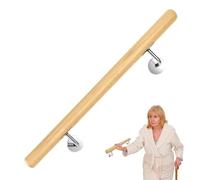 Pasamanos para escaleras - Pasamanos de madera montado en la pared para el hogar | Soporte duradero para interior, exterior, pasillo, entrada, balcón, seguro y elegante