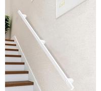 Pasamanos para escaleras, pasamanos de pared blanco, barra de agarre de hierro forjado para interiores y exteriores, barandilla de escalera de tubería industrial para pasillos interiores, villas, loft