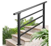 Pasamanos para escalones exteriores, pasamanos de transición de acero galvanizado para pasillos, terrazas y porches, barandilla industrial para suelo, barandilla de jardín ajustable.(B,150cm/59inch)