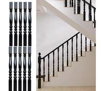 Pasamanos para exteriores e interiores para escalones, balaustres y ejes de madera de 33.4/37.4 pulgadas de alto, paquete de 2/5/10 pilares de barandilla de cubierta/escalera para villa, hotel, balcón
