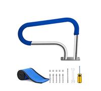 Pasamanos para piscina, barra de agarre reforzada de fácil montaje con tornillos autorroscantes para piscinas de jardín y patio trasero