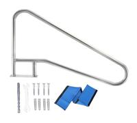 Pasamanos Para Piscina, Pasamanos Para Escaleras De Spa De Acero Inoxidable, Pasamanos De Seguridad Para Piscinas De 3 Curvas Para Piscinas De Jardín Y Patio Tras(Size:55*37in/140*94cm,Color:Plata)