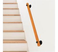 Pasamanos Pared Pasamanos De Escalera De Madera Antideslizantes, Barandillas De Pared De Tubo Redondo Con Kit Completo, For Barandillas De Transición De Escalones(7ft/210cm)