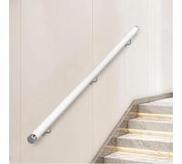Pasamanos Pared Pasamanos De Escalera De Madera, Pasamanos De Escalera Antideslizantes Montados En La Pared Con Soportes, For Kit De Barra De Apoyo De Seguridad For Ancianos Y Niños(White,380cm)