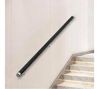 Pasamanos Pared Pasamanos De Escalera De Madera, Pasamanos De Escalera Antideslizantes Montados En La Pared Con Soportes, For Kit De Barra De Apoyo De Seguridad For Ancianos Y Niños(Schwarz,380cm)