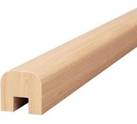 pasamanos Pasamanos de madera for escaleras tapa de canal superior de barandilla de vidrio, longitud de ranura escalera(Legno,130cm)