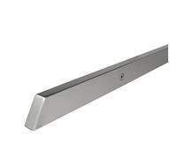 Pasamanos rectangular de acero inoxidable, 40 x 20 mm, gris