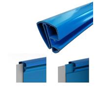 Pasamanos redondo para piscina de pared de acero, diámetro de 4,60 m, ancho aprox. 38 mm, material de PVC duro, color azul