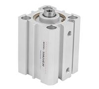 Pasamer 1Pcs SDA 25x30 Cilindro neumático neumático de Aluminio de Doble acción Compacto de Plata