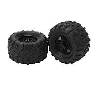 Pasamer NeumáTicos de Coche RC a Escala 1/16, Ruedas de Coche RC Negras 1/16 para Carreteras áSperas