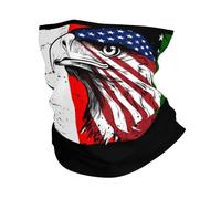 Pasamontañas Águila De La Bandera Italiana De Estados Unidos E Italia Calentador De Cuello Durable Cuello Bufanda Respirable Bandana para Ciclismo Senderismo Deportes 25X50CM