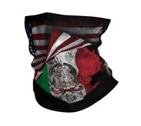 Pasamontañas América E Italia Bandera Italiana Calentador De Cuello Multifuncional Cuello Bufanda Respirable Bandana para Deportes Senderismo Ciclismo 25X50CM