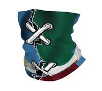 Pasamontañas Bandera Ondulada De México Y Guatemala Calentador De Cuello Respirable Cuello Bufanda Protección UV Bandana para Deportes Cámping Ciclismo 25X50CM