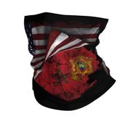 Pasamontañas Banderas De Estados Unidos Y Marruecos Cuello Bufanda Elegante Calentador De Cuello Antideslizante Bandana para Ciclismo Cámping Senderismo 25X50CM