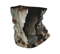 Pasamontañas Caballo Negro Y Antiguo Granero Rústico De Madera Calentador De Cuello Respirable Bandana Multifuncional Cuello Bufanda para Senderismo Correr Ciclismo