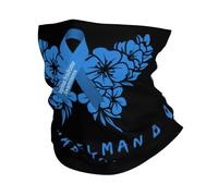 Pasamontañas Cinta De Concientización sobre El Síndrome De Angelman, Y Mariposa Cuello Bufanda Protección UV Bandana Multifuncional Calentador De Cuello para Ciclismo Deportes 25X50CM