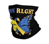 Pasamontañas Concienciación sobre El Síndrome1 Calentador De Cuello Protección UV Cuello Bufanda Multifuncional Bandana para Adulto Cámping Ciclismo 25X50CM