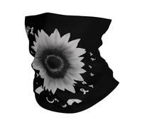 Pasamontañas Concienciación sobre La Piel De Colibrí Y Girasol Calentador De Cuello Durable Cuello Bufanda Protección UV Bandana para Adulto Cámping Ciclismo 25X50CM