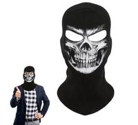 Pasamontañas de calavera,Mascher Morte,Maschera Ghost Call Of Duty,Sottocasco Teschio De Cabeza De Halloween,Ski Mask,Passamontagna Uomo Ghost,Caldo e Resistente Al Vento,Negro