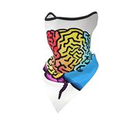 Pasamontañas de cerebro izquierdo y derecho, máscara de protección para hombres y mujeres, parapente, paracaidismo, deslizamiento, NEGRO, talla única