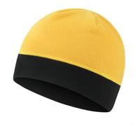 Pasamontañas de forro polar transpirable para ciclismo, esquí, resistente al viento, con protección auditiva, poliéster suave, para hombres y mujeres, paquete de 4 multicolor (amarillo cúrcuma)