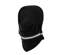 Pasamontañas de Invierno cálido for Ciclismo, Unisex, de Forro Polar, con Capucha for esquí, Resistente al Viento y Reflectante, for Senderismo y Actividades al Aire Libre.(Black)