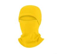 Pasamontañas de invierno, máscara de esquí de forro polar suave, resistente al viento, polaina para el cuello, para snowboard, correr, deportes al aire libre, 28 x 36 cm (amarillo fluorescente)