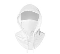 Pasamontañas elástico para verano, refrescante, protección contra la luz solar, gran transpirabilidad, elástico, cubre toda la cabeza, para hombres y mujeres, ciclismo, blanco, S