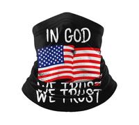 Pasamontañas En Dios Confiamos Cristianismo Patriótico 4 De Julio Bandera De EE. UU. Cuello Bufanda Respirable Bandana Protección UV Calentador De Cuello para Deportes Ciclismo 25X50CM