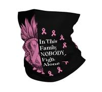 Pasamontañas En Esta Familia Nadie Lucha Solo Cuello Bufanda Respirable Calentador De Cuello Elegante Bandana para Cámping Senderismo Correr 25X50CM