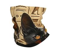 Pasamontañas Gatos Egipcios Jeroglíficos Símbolos Místicos Dorados Calentador De Cuello Antideslizante Bandana Multifuncional Cuello Bufanda para Cámping Correr Ciclismo