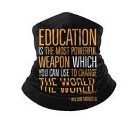 Pasamontañas Historia Negra Nelson Mandela, Historia Mundial, Libertad Calentador De Cuello Durable Bandana Respirable Cuello Bufanda para Senderismo Ciclismo Cámping 25X50CM