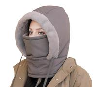 PasamontañAs Hombre Mujer,Gorro de esquí con Capucha de vellón de Invierno para Mujeres y Hombres Gorro térmico Bufanda para Clima frío