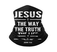 Pasamontañas Jesús El Camino La Verdad La Vida Juan 146 Cristiano Bandana Multifuncional Calentador De Cuello Durable Cuello Bufanda para Senderismo Ciclismo Cámping 25X50CM