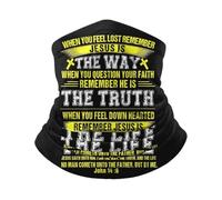 Pasamontañas Jesús El Camino Verdad Vida Juan 146 Cristianismo Religioso Calentador De Cuello Protección UV Bandana Respirable Cuello Bufanda para Deportes Cámping Ciclismo 25X50CM