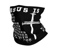 Pasamontañas Jesús Es Mi Dios, Mi Rey, Mi Señor Cristianismo Cuello Bufanda Respirable Calentador De Cuello Elegante Bandana para Correr Senderismo Cámping 25X50CM