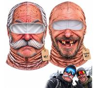 Pasamontañas Protector contra el Viento con Estampado de Cara Realista, Máscara de Esquí Divertida para Adultos con Abertura para los Ojos, para Esquí, Cosplay, Halloween, y Fiestas Comodidad