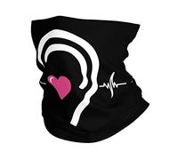 Pasamontañas Sensibilización sobre La Sordera2 Calentador De Cuello Durable Cuello Bufanda Respirable Bandana para Ciclismo Senderismo Adulto 25X50CM