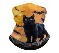 Pasamontañas The Cat Black Is Pacing On The Roof Cuello Bufanda Multifuncional Bandana Protección UV Calentador De Cuello para Correr Senderismo Pesca 25X50CM