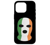 Pasamontañas tricolor irlandés, rodillera, diseño de bandera irlandesa Carcasa para iPhone 16 Pro