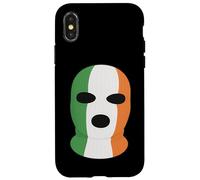 Pasamontañas tricolor irlandés, rodillera, diseño de bandera irlandesa Carcasa para iPhone X/XS