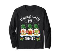 Pasando el rato con mis gnomos Lindos gnomos para Navidad, Divertidas Vacaciones Manga Larga