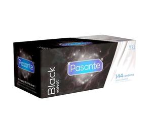 PASANTE Black Velvet Condoms - Paquete de 144 conservadores