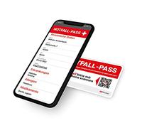 Pasaporte de emergencia digital para datos de salud importantes en caso de emergencia, datos como grupo de sangre o vacunación pueden salvar vidas, los datos introducidos por la aplicación son