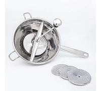 Pasapures 24 cm de acero inoxidable con 3 rebanadas/Pasapure para patatas y verduras/pasaporte manual/Colador de cocina china