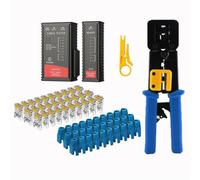 Pasar a través de RJ45 crimpadora herramientas de red manual alicates cat5 cat6 8p8c Pelacables abrazadera de presión pinzas clip multifunción