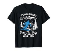 Pasar la Herencia de Nuestro Hijo Divertido Viaje de esquí Camiseta