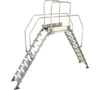 Pasarela de aluminio con escalera carga máx. total 200 kg