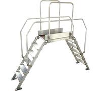Pasarela de aluminio con escalera carga máx. total 200 kg