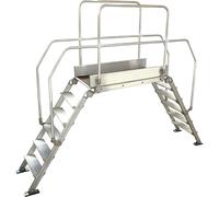Pasarela de aluminio con escalera carga máx. total 200 kg